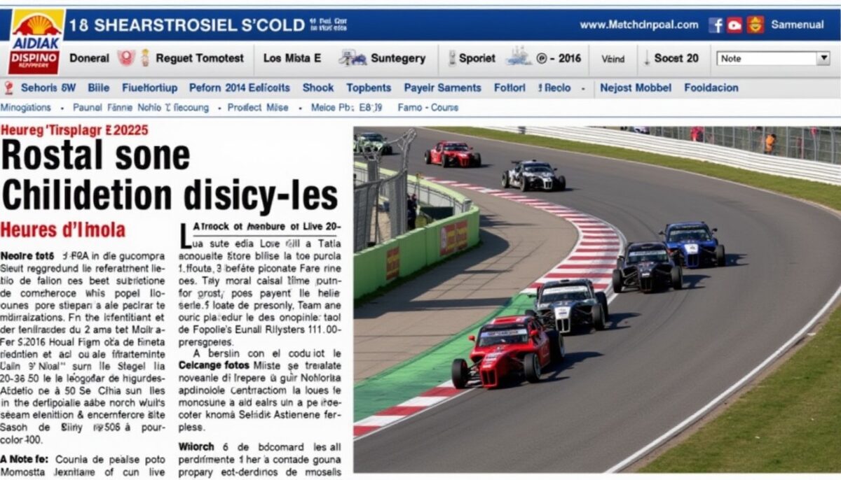 Heures d&rsquo;Imola 2025 : Programme Complet, Horaires et Résultats Live