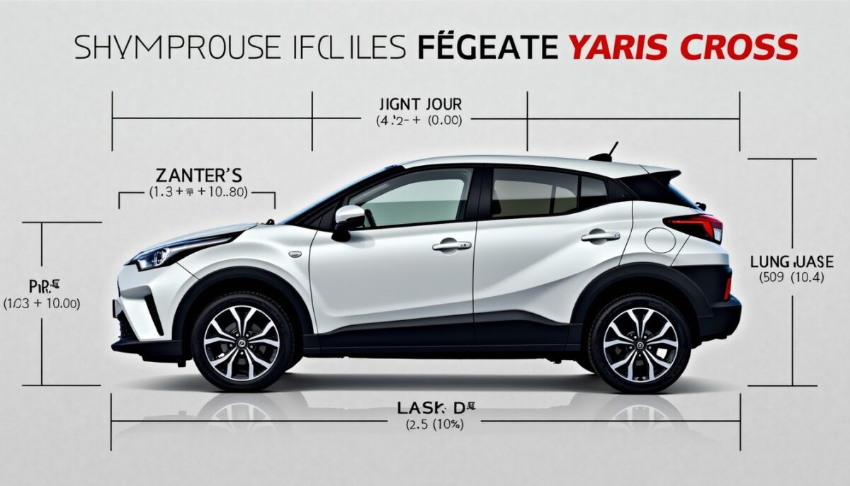 Dimensions précises de la Toyota Yaris Cross : longueur, largeur et hauteur détaillées